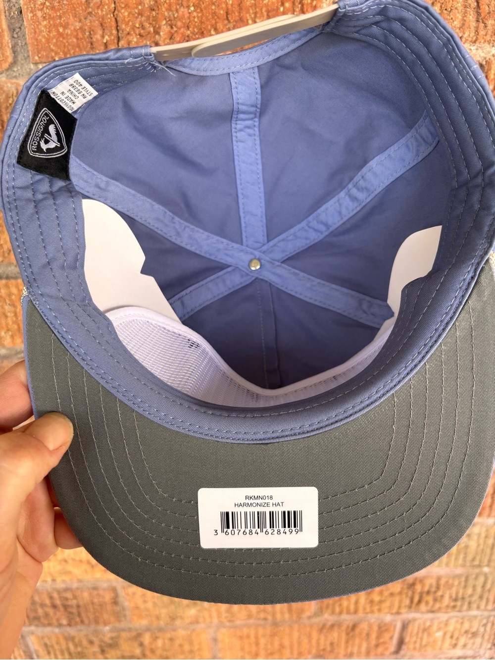 New Rossignol Harmonize Snapback Hat Blue Adjustable Braid Trim Flat Brim Logo - Picture 3 of 4